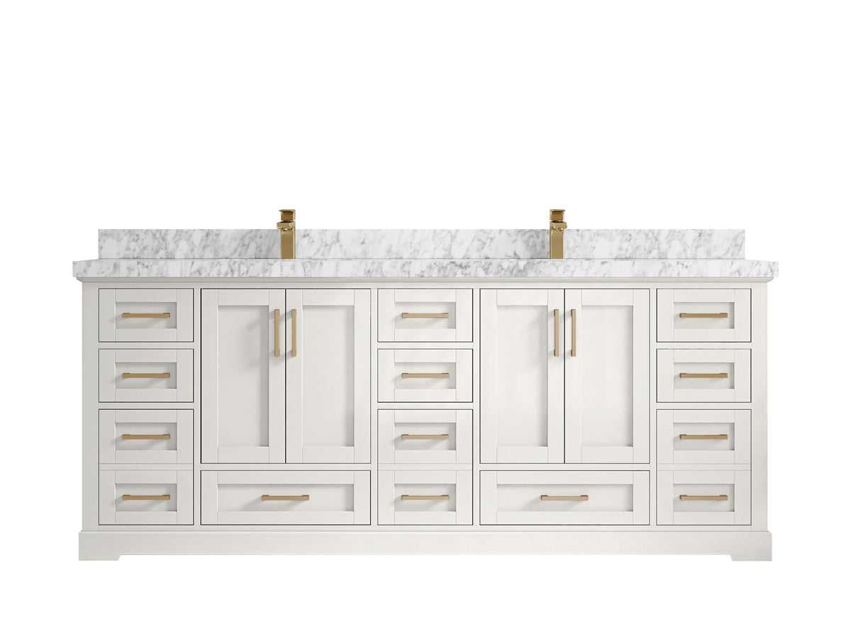 Boston 84 in. W x 22 in. D Double Sink Bathroom Vanity - Willow Bath and Vanity