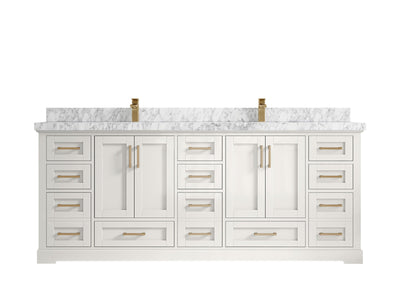 Boston 84 in. W x 22 in. D Double Sink Bathroom Vanity - Willow Bath and Vanity