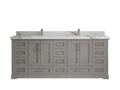 Boston 84 in. W x 22 in. D Double Sink Bathroom Vanity - Willow Bath and Vanity