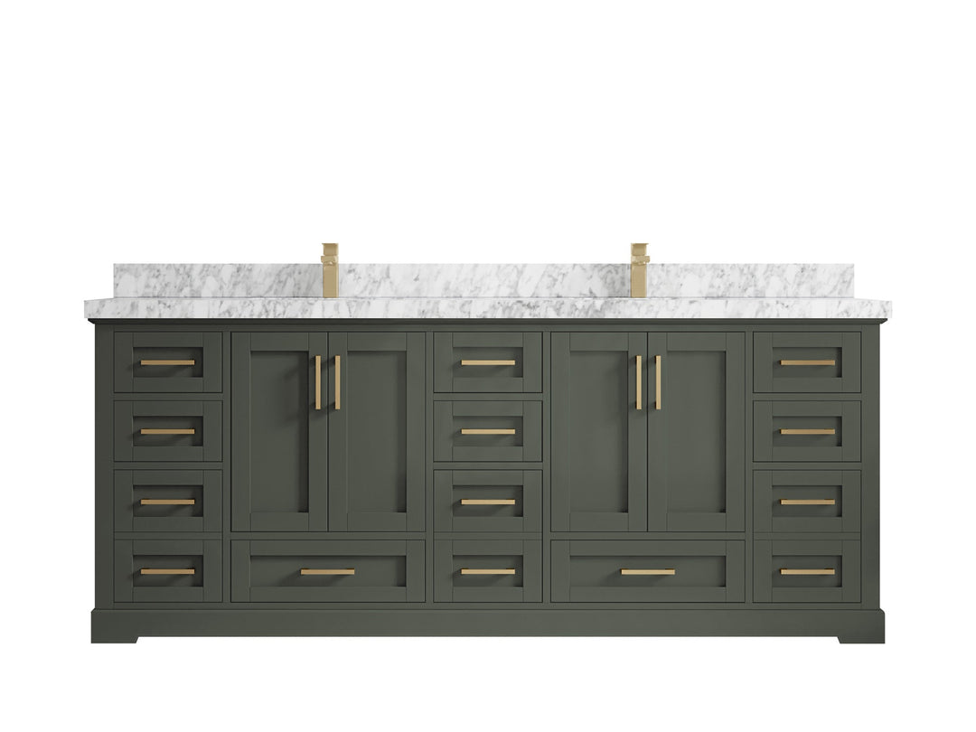 Boston 84 in. W x 22 in. D Double Sink Bathroom Vanity - Willow Bath and Vanity