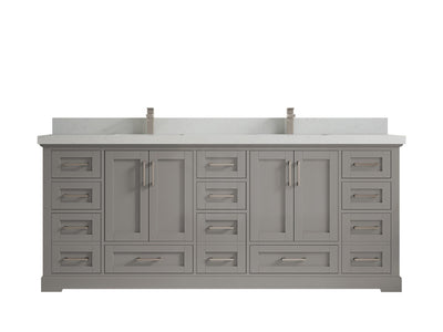 Boston 84 in. W x 22 in. D Double Sink Bathroom Vanity - Willow Bath and Vanity