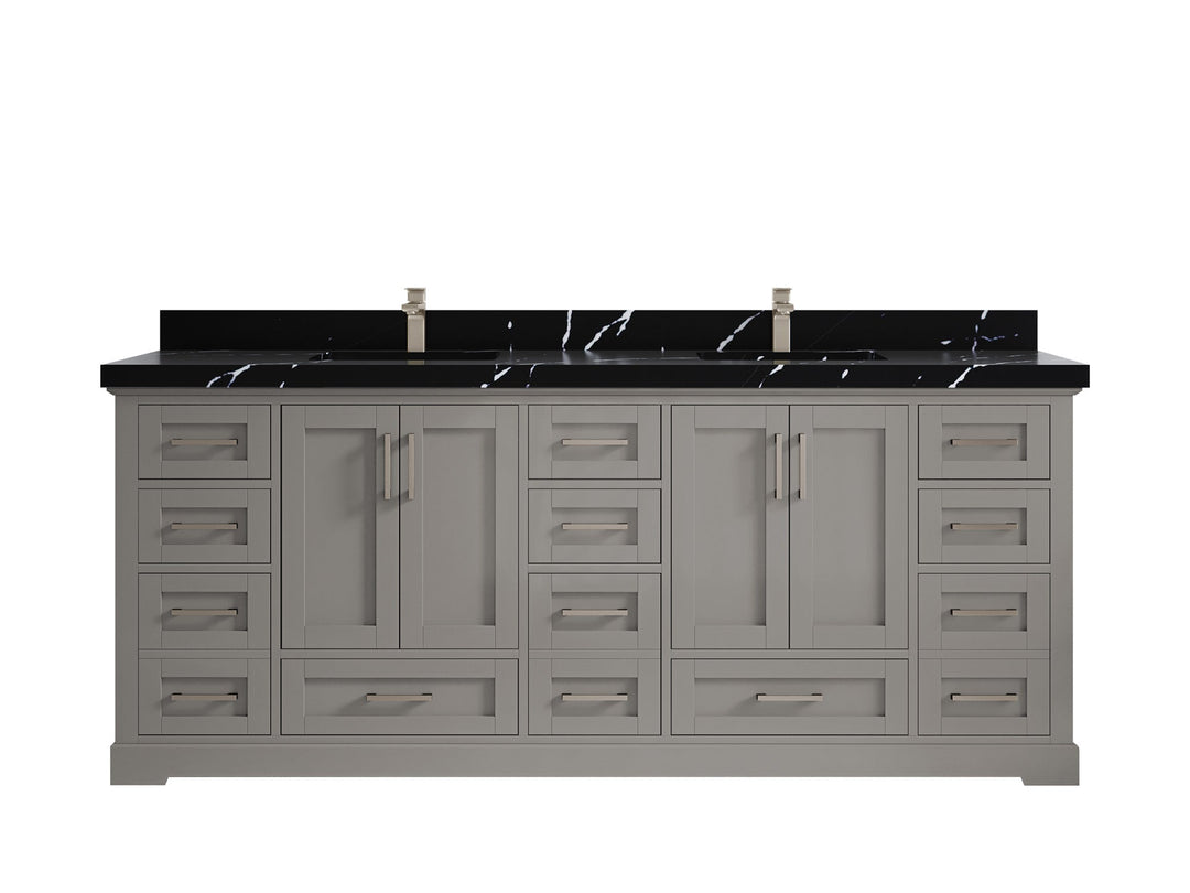Boston 84 in. W x 22 in. D Double Sink Bathroom Vanity - Willow Bath and Vanity