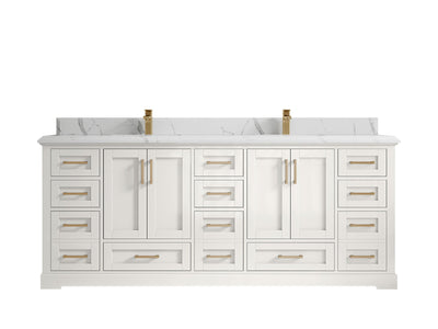 Boston 84 in. W x 22 in. D Double Sink Bathroom Vanity - Willow Bath and Vanity