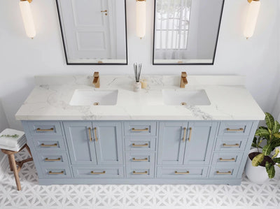 Boston 84 in. W x 22 in. D Double Sink Bathroom Vanity - Willow Bath and Vanity