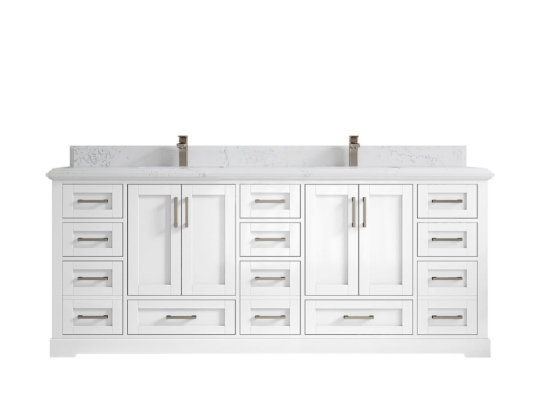 Boston 84 in. W x 22 in. D Double Sink Bathroom Vanity - Willow Bath and Vanity