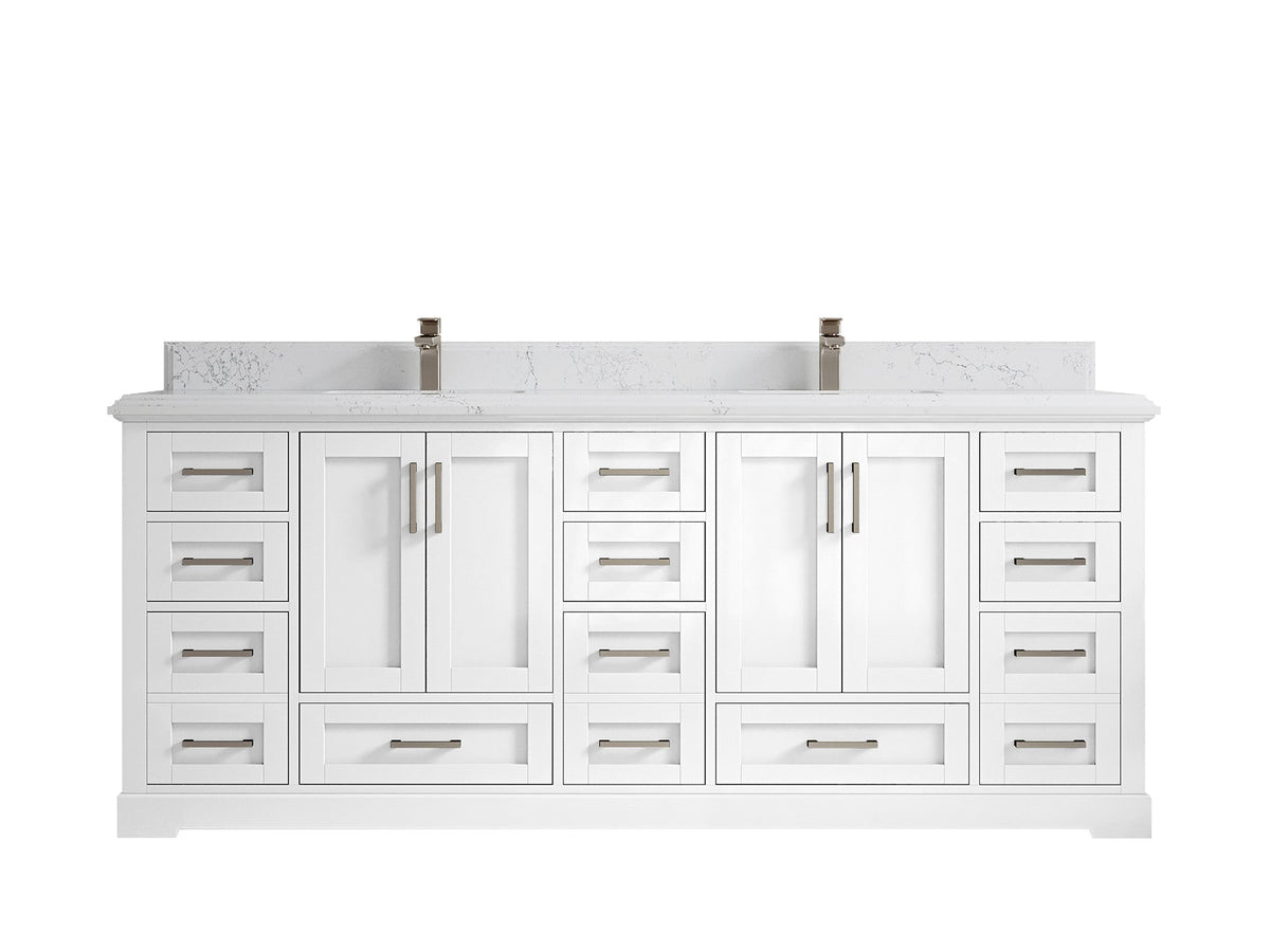Boston 84 in. W x 22 in. D Double Sink Bathroom Vanity - Willow Bath and Vanity