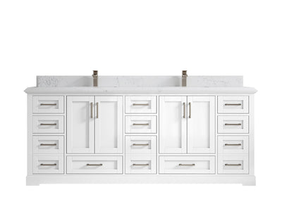 Boston 84 in. W x 22 in. D Double Sink Bathroom Vanity - Willow Bath and Vanity