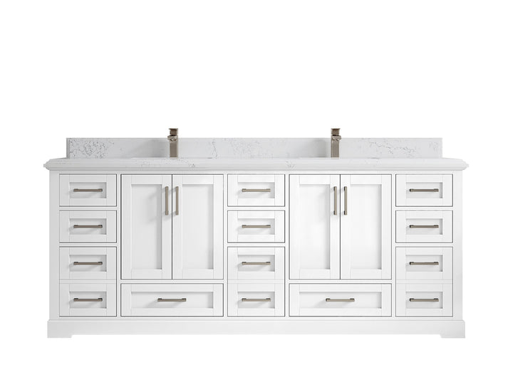 Boston 84 in. W x 22 in. D Double Sink Bathroom Vanity - photo 47