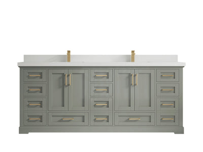 Boston 84 in. W x 22 in. D Double Sink Bathroom Vanity - Willow Bath and Vanity