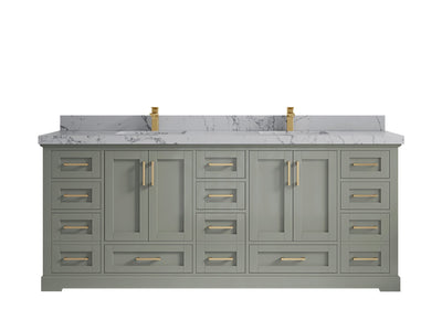 Boston 84 in. W x 22 in. D Double Sink Bathroom Vanity - Willow Bath and Vanity