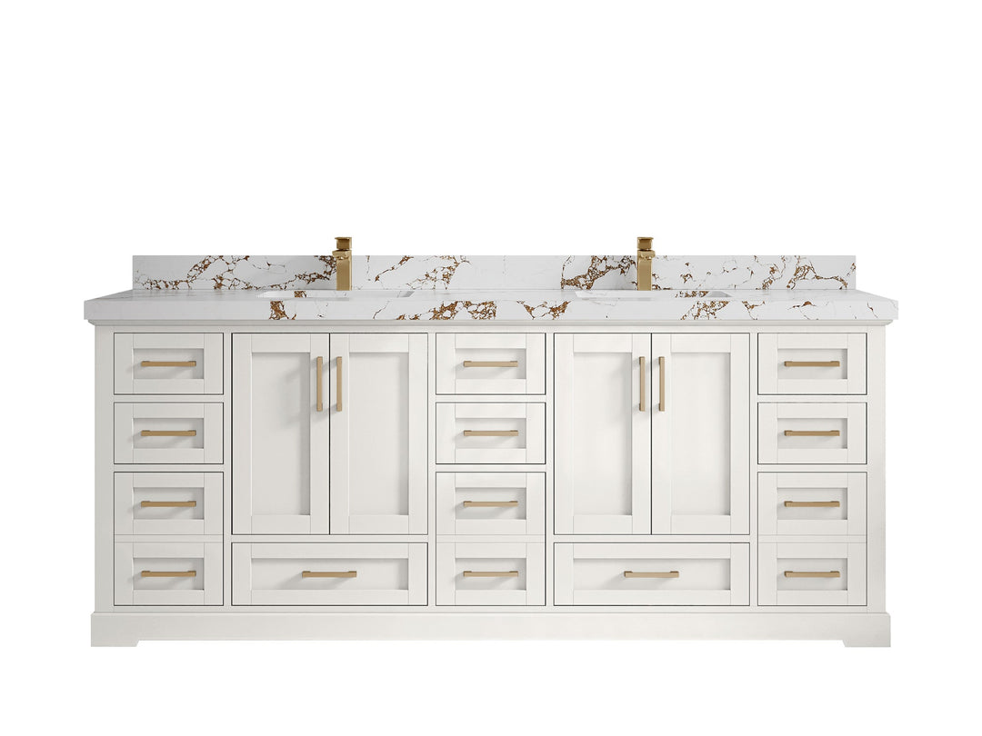 Boston 84 in. W x 22 in. D Double Sink Bathroom Vanity - Willow Bath and Vanity