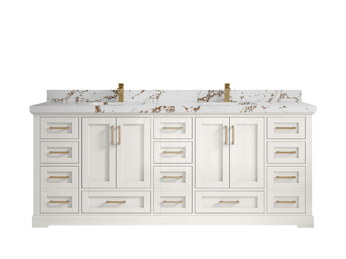 Boston 84 in. W x 22 in. D Double Sink Bathroom Vanity - Willow Bath and Vanity