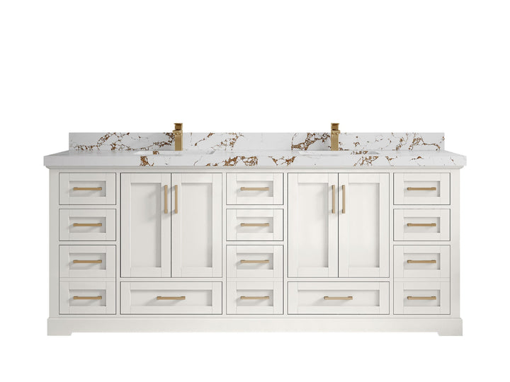 Boston 84 in. W x 22 in. D Double Sink Bathroom Vanity - photo 35