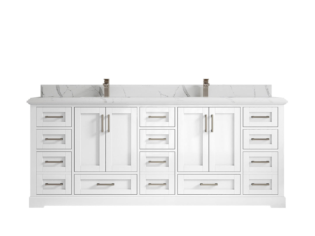 Boston 84 in. W x 22 in. D Double Sink Bathroom Vanity - Willow Bath and Vanity