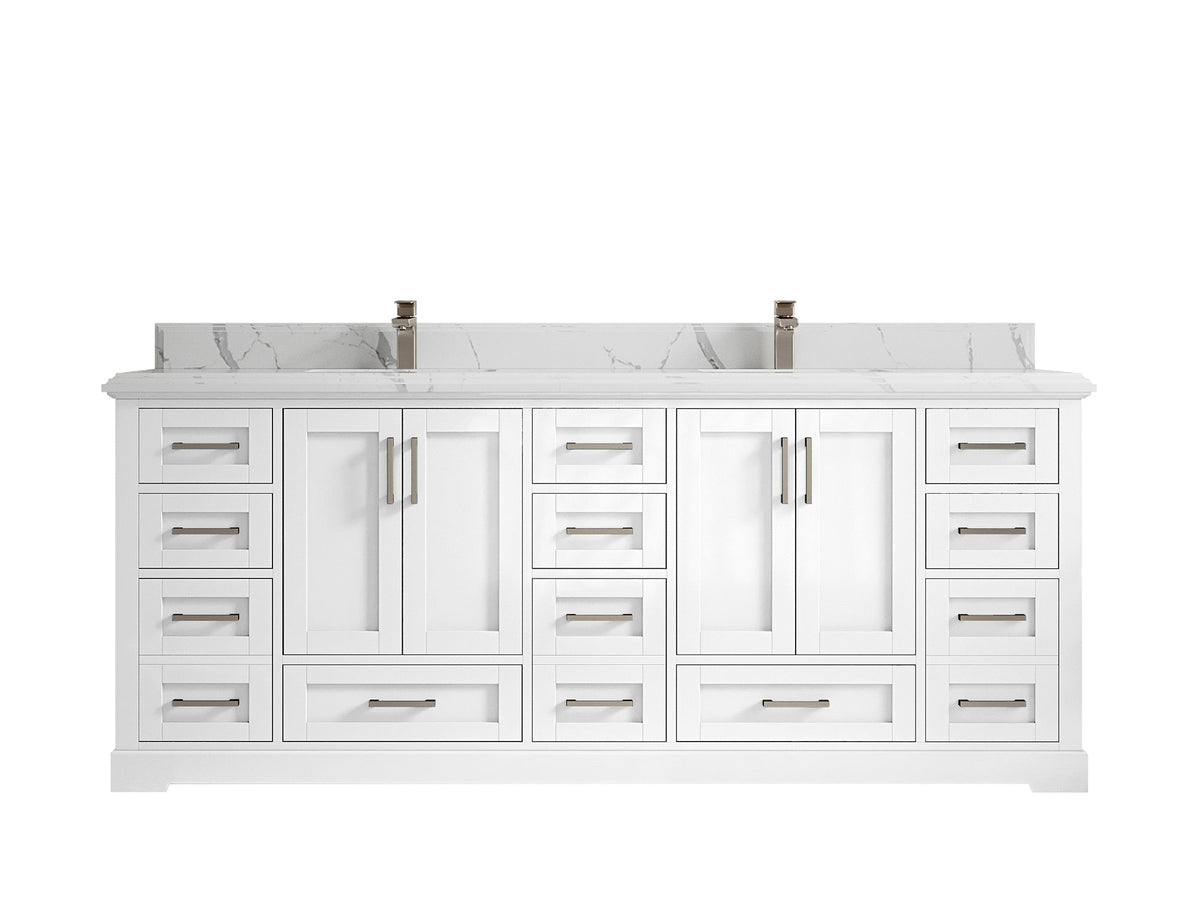 Boston 84 in. W x 22 in. D Double Sink Bathroom Vanity - Willow Bath and Vanity