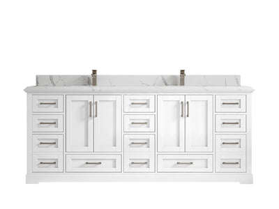 Boston 84 in. W x 22 in. D Double Sink Bathroom Vanity - Willow Bath and Vanity