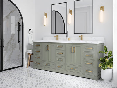 Boston 84 in. W x 22 in. D Double Sink Bathroom Vanity - Willow Bath and Vanity