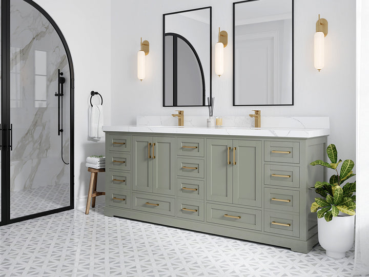 Boston 84 in. W x 22 in. D Double Sink Bathroom Vanity - photo 2