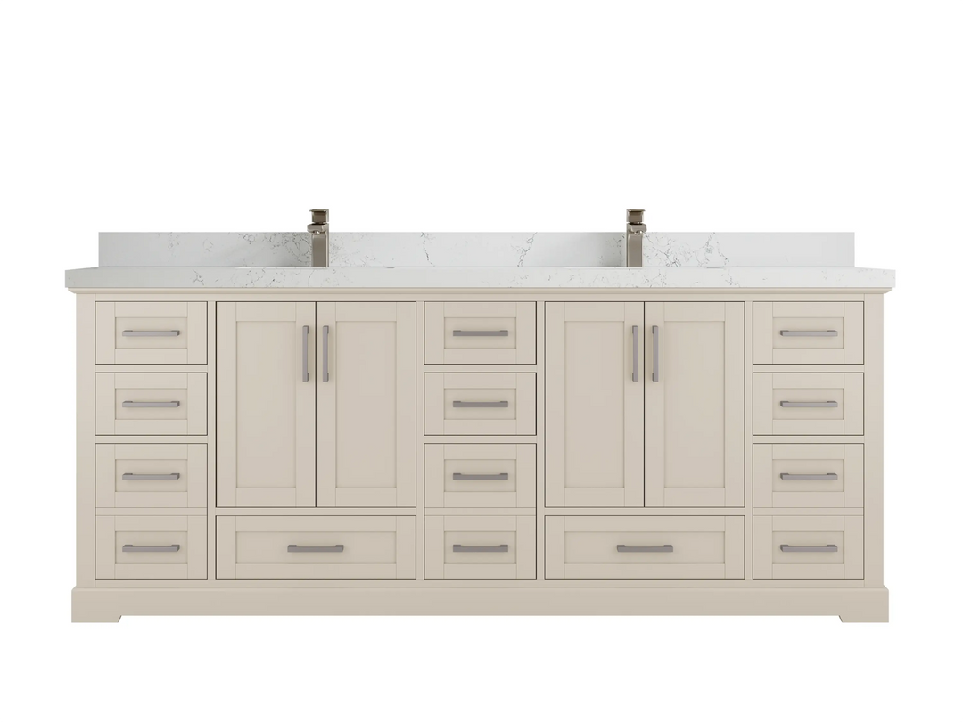 Boston 84 in. W x 22 in. D Double Sink Bathroom Vanity - Willow Bath and Vanity
