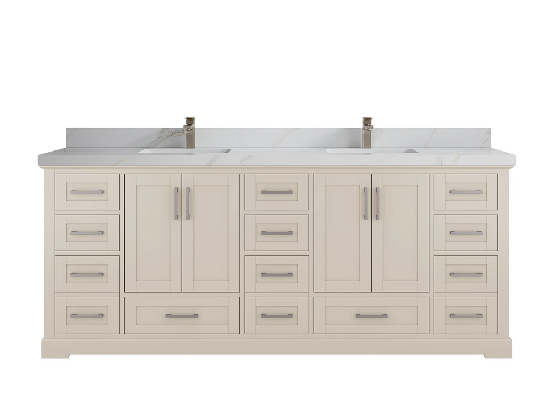Boston 84 in. W x 22 in. D Double Sink Bathroom Vanity - Willow Bath and Vanity