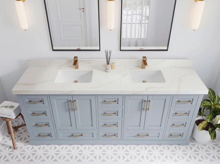 Boston 84 in. W x 22 in. D Double Sink Bathroom Vanity - photo 13