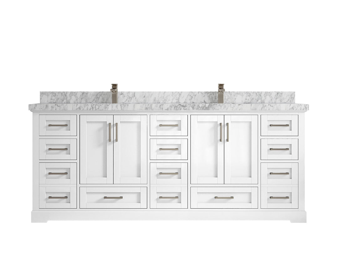 Boston 84 in. W x 22 in. D Double Sink Bathroom Vanity - Willow Bath and Vanity