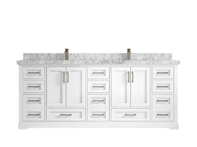 Boston 84 in. W x 22 in. D Double Sink Bathroom Vanity - Willow Bath and Vanity