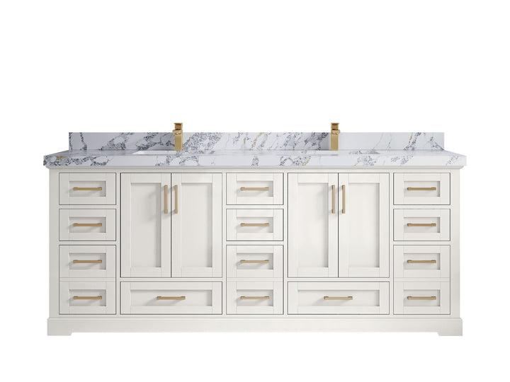 Boston 84 in. W x 22 in. D Double Sink Bathroom Vanity - photo 25