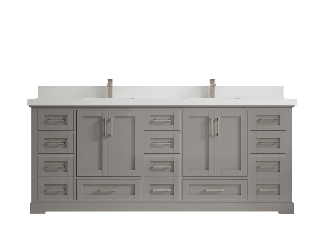 Boston 84 in. W x 22 in. D Double Sink Bathroom Vanity - Willow Bath and Vanity
