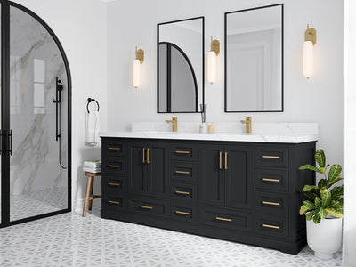 Boston 84 in. W x 22 in. D Double Sink Bathroom Vanity - Willow Bath and Vanity