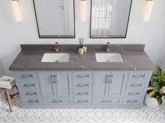 Boston 84 in. W x 22 in. D Double Sink Bathroom Vanity - photo 17