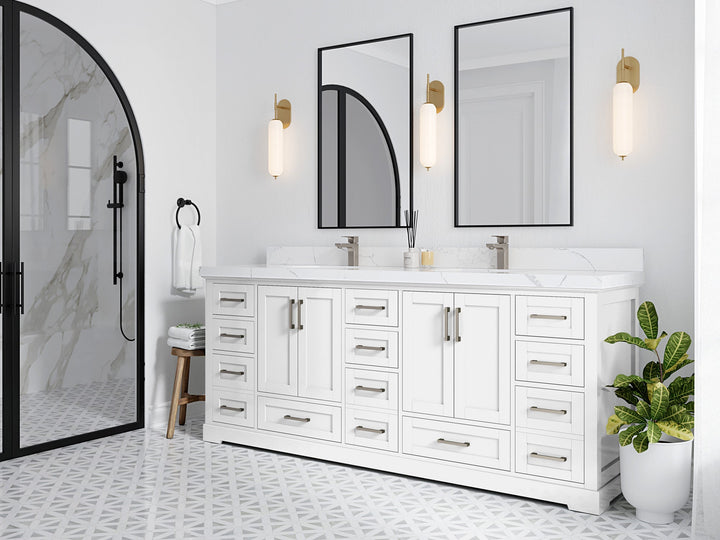 Boston 84 in. W x 22 in. D Double Sink Bathroom Vanity - photo 2
