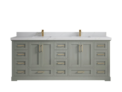 Boston 84 in. W x 22 in. D Double Sink Bathroom Vanity - Willow Bath and Vanity