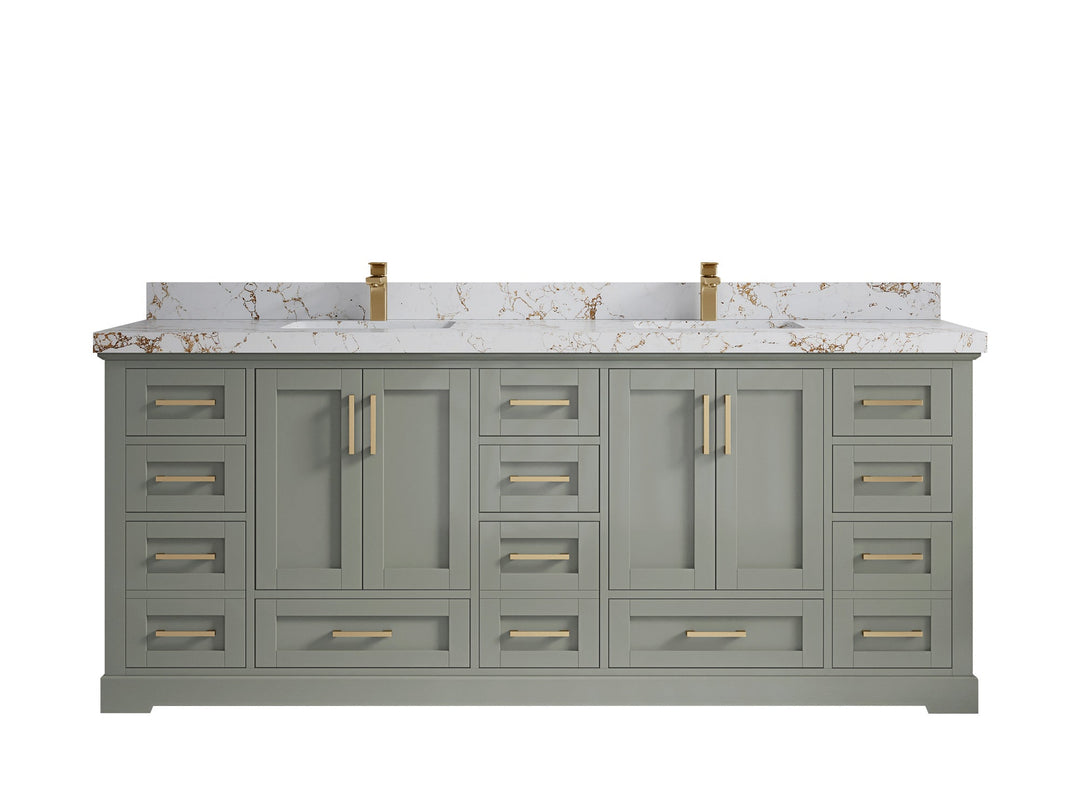 Boston 84 in. W x 22 in. D Double Sink Bathroom Vanity - Willow Bath and Vanity