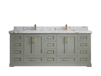 Boston 84 in. W x 22 in. D Double Sink Bathroom Vanity - Willow Bath and Vanity