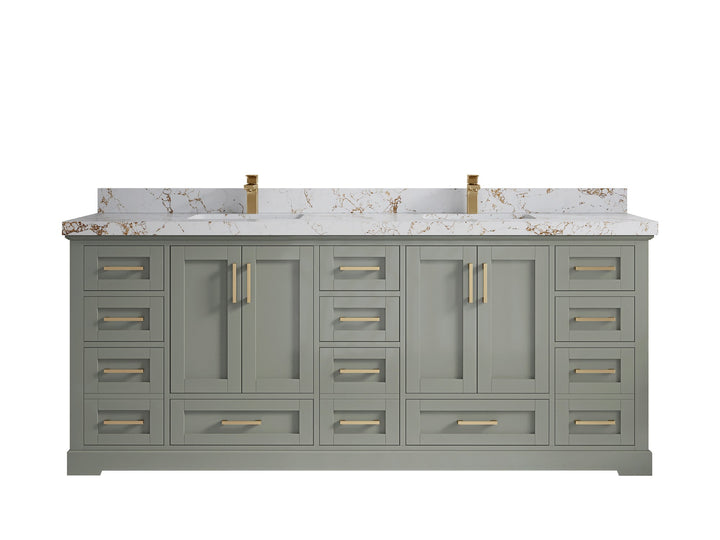 Boston 84 in. W x 22 in. D Double Sink Bathroom Vanity - photo 36