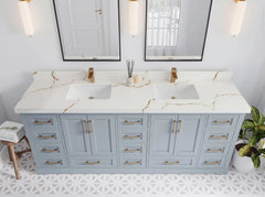 Boston 84 in. W x 22 in. D Double Sink Bathroom Vanity - photo 5