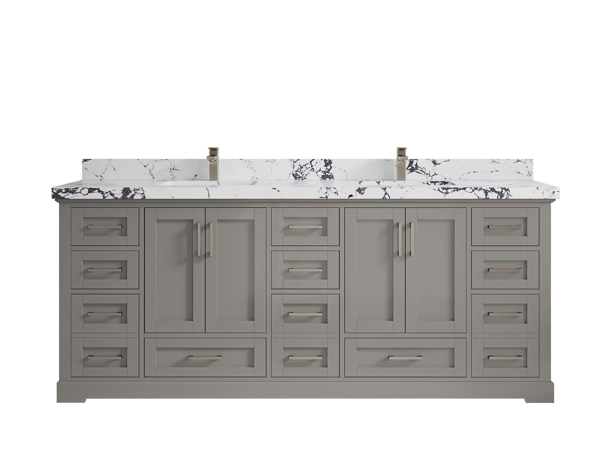 Boston 84 in. W x 22 in. D Double Sink Bathroom Vanity - Willow Bath and Vanity