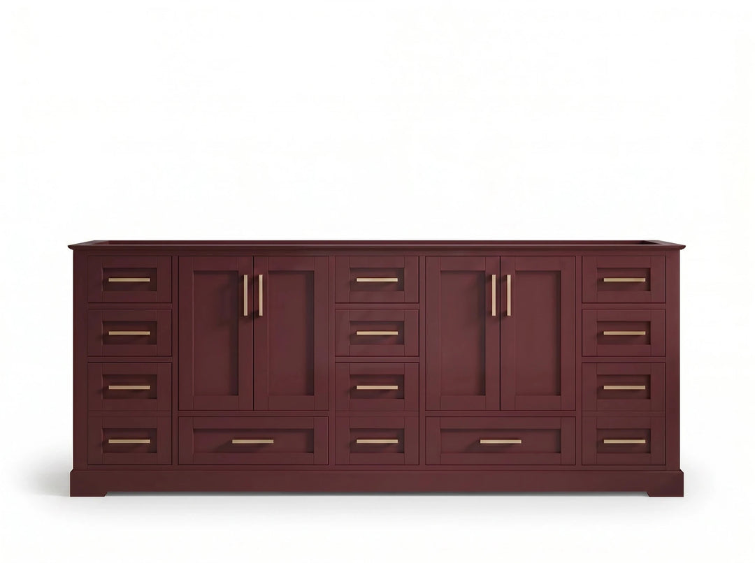 Boston 84 in. W x 22 in. D Double Sink Bathroom Vanity | 
              
                Burgundy
                
                  
             - BST-CAB-BGD-83 - photo №3