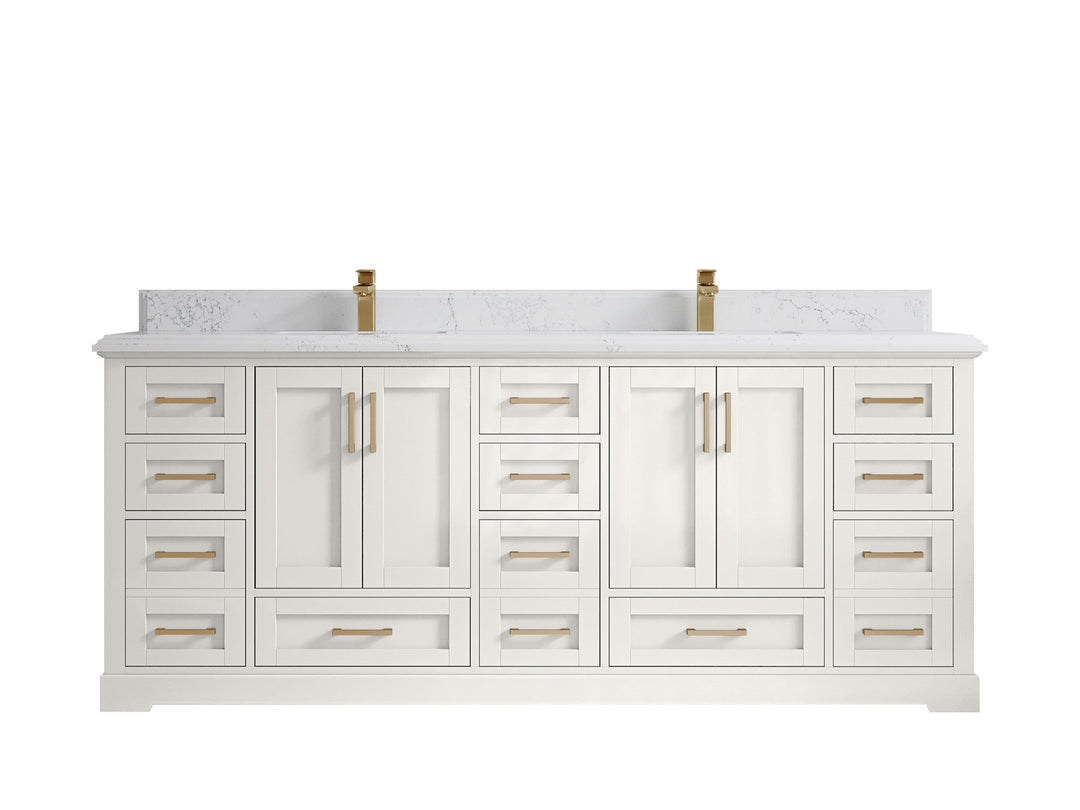 Boston 84 in. W x 22 in. D Double Sink Bathroom Vanity - Willow Bath and Vanity