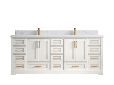 Boston 84 in. W x 22 in. D Double Sink Bathroom Vanity - Willow Bath and Vanity