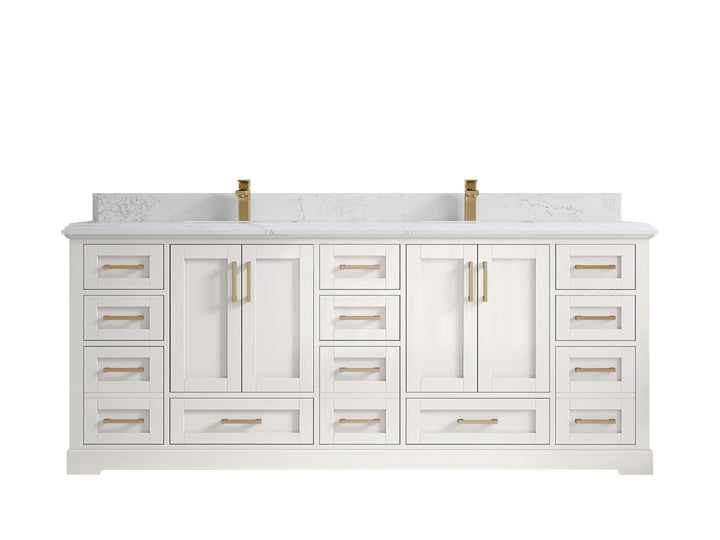 Boston 84 in. W x 22 in. D Double Sink Bathroom Vanity - photo 47