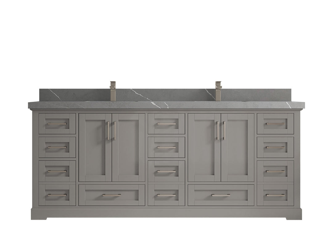 Boston 84 in. W x 22 in. D Double Sink Bathroom Vanity - Willow Bath and Vanity