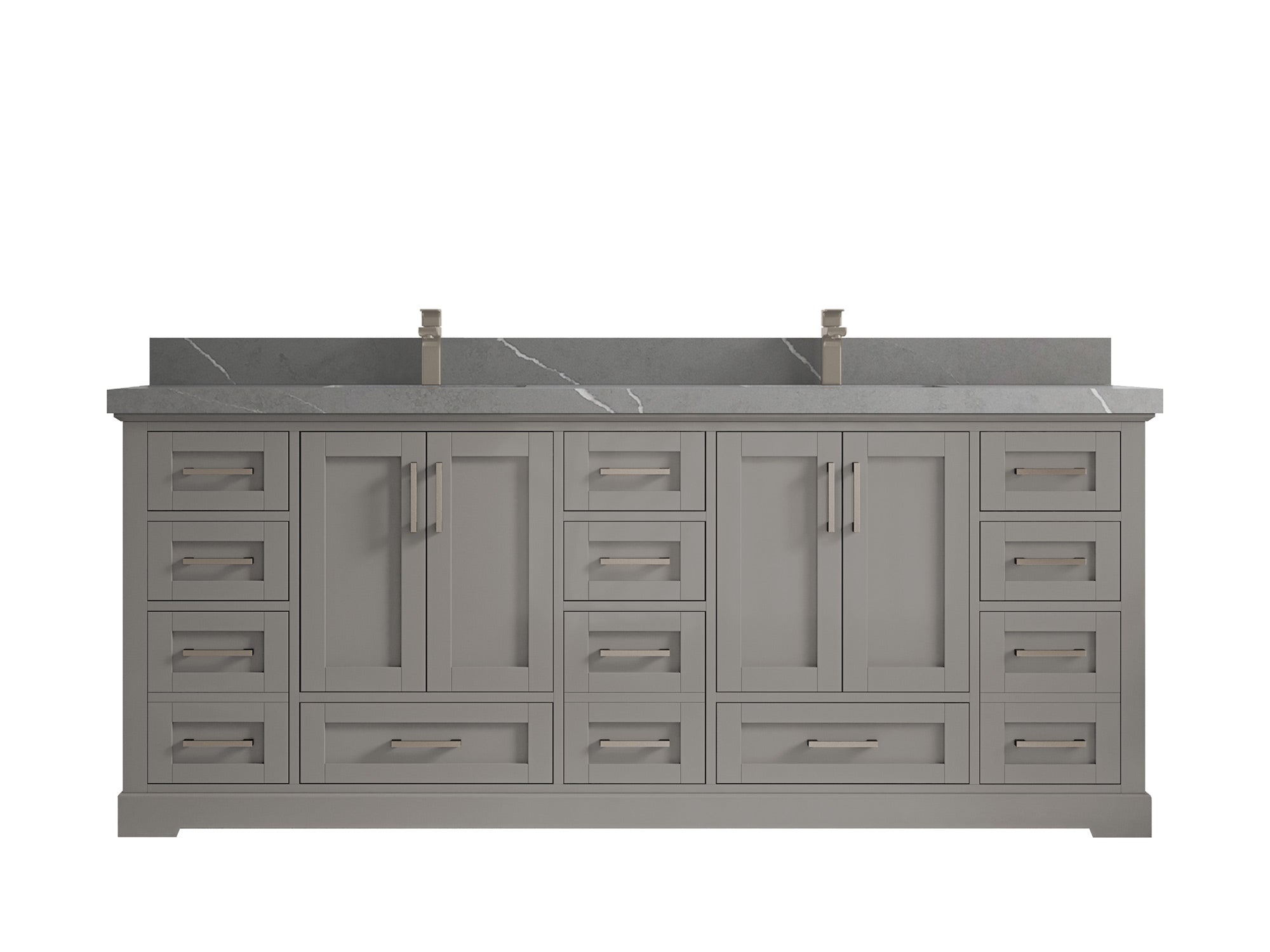 Boston 84 in. W x 22 in. D Double Sink Bathroom Vanity - Willow Bath and Vanity
