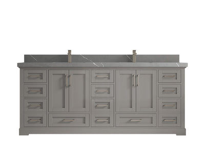 Boston 84 in. W x 22 in. D Double Sink Bathroom Vanity - Willow Bath and Vanity