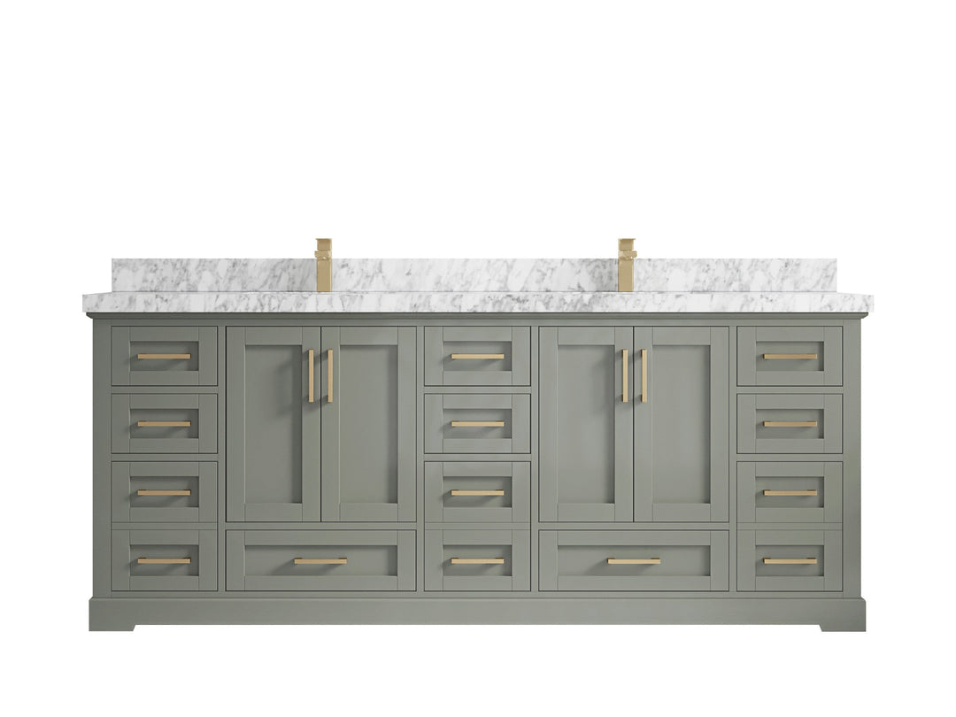 Boston 84 in. W x 22 in. D Double Sink Bathroom Vanity - Willow Bath and Vanity