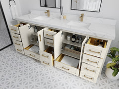 Boston 84 in. W x 22 in. D Double Sink Bathroom Vanity - photo 3