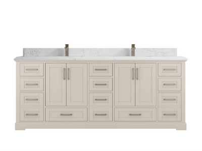 Boston 84 in. W x 22 in. D Double Sink Bathroom Vanity - Willow Bath and Vanity