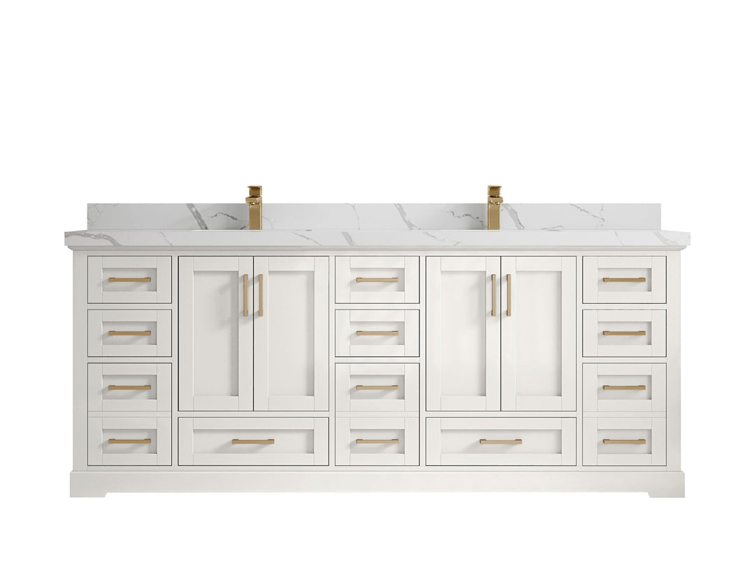 Boston 84 in. W x 22 in. D Double Sink Bathroom Vanity - Willow Bath and Vanity