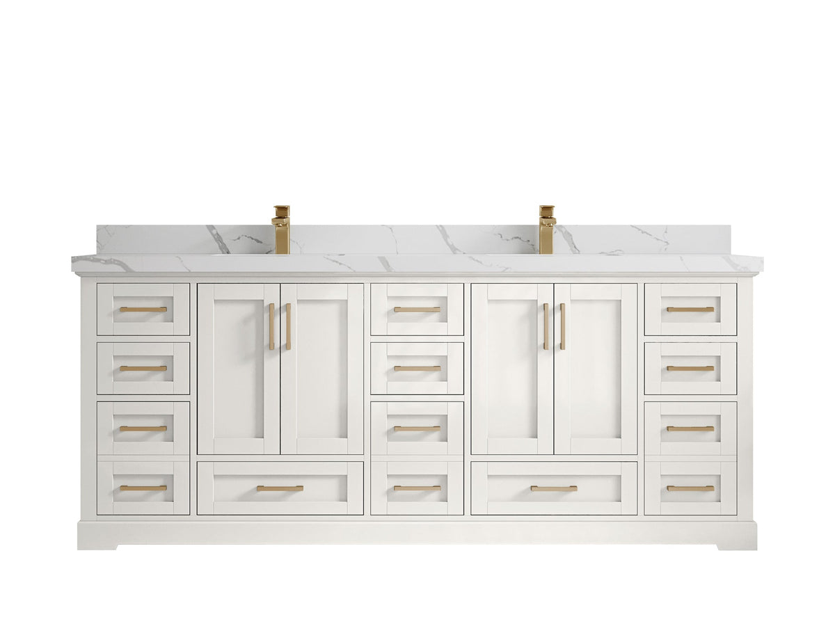 Boston 84 in. W x 22 in. D Double Sink Bathroom Vanity - Willow Bath and Vanity